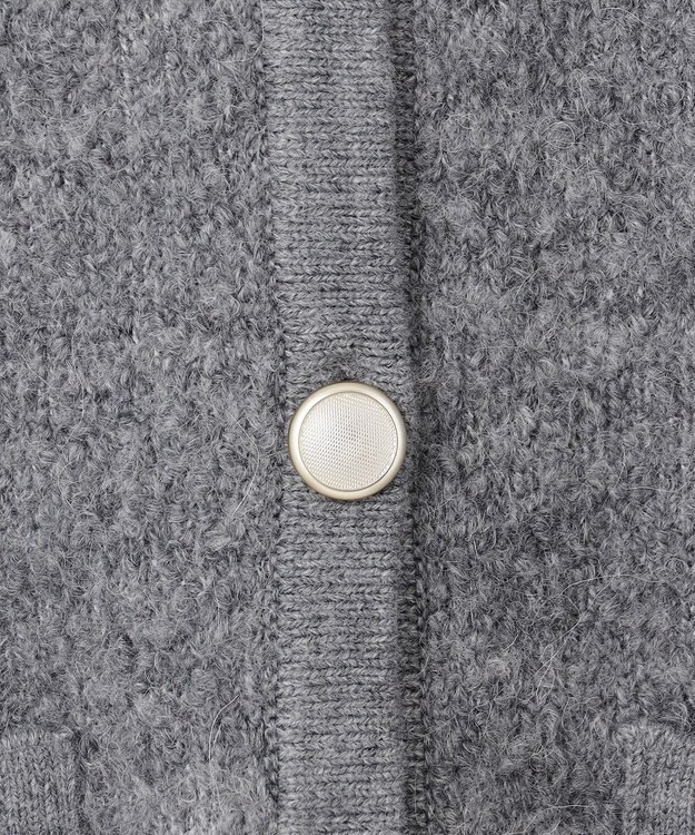 ANY SIS 【洗える】ブークレニット カーディガン グレー