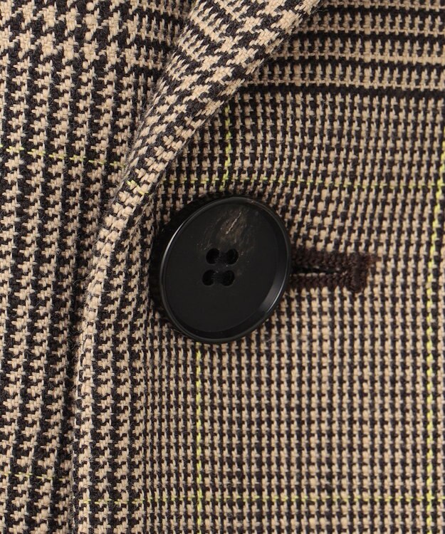 uncrave グレンチェック ジレ ブラウンチェック