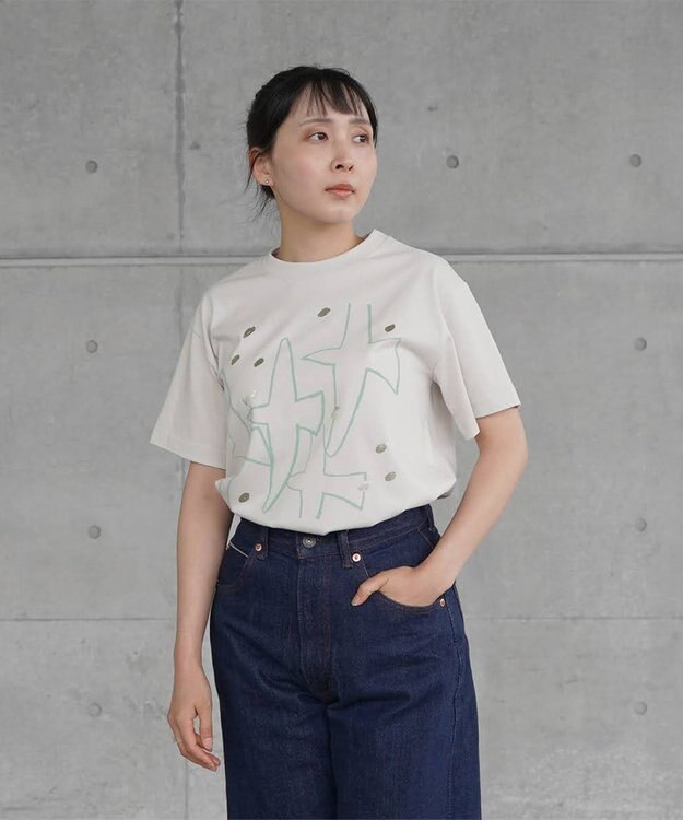 nitorito 【UNISEX】tori Tシャツ green×(Gold箔プリント)