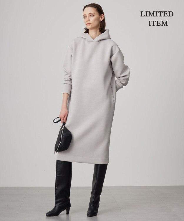 ICB 【WEB限定・洗える】ソフトダンボール フーディワンピース トープ系