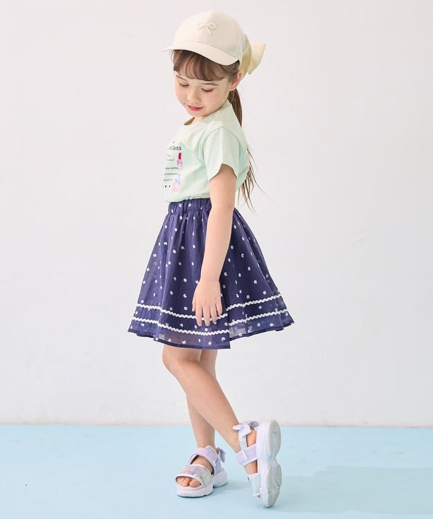 ANY KIDS 【日よけ付き】リボンキャップ エクリュ