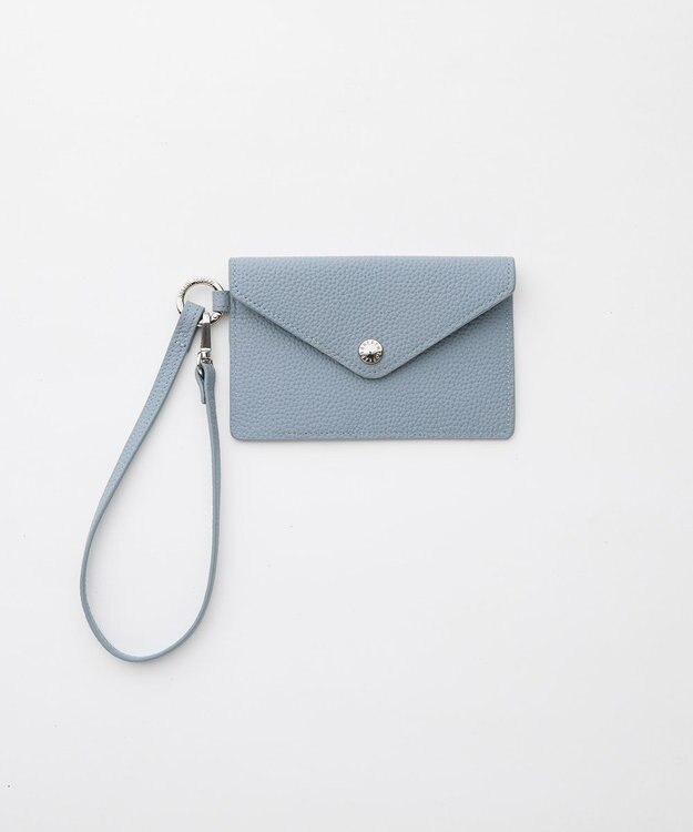 TOPKAPI 【Breath TOPKAPI】DUAL デュアル シュリンクレザー バイカラー フラグメントケース　薄型 / 軽量 ブルーグレー