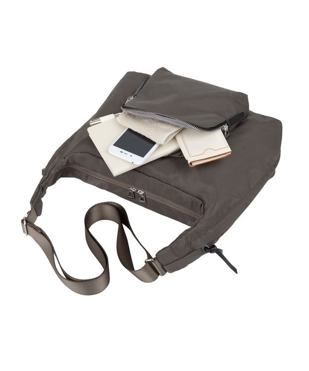 ACE BAGS & LUGGAGE HAyU × ace. フィカス ショルダーバッグ 19103 ハユ チャコール