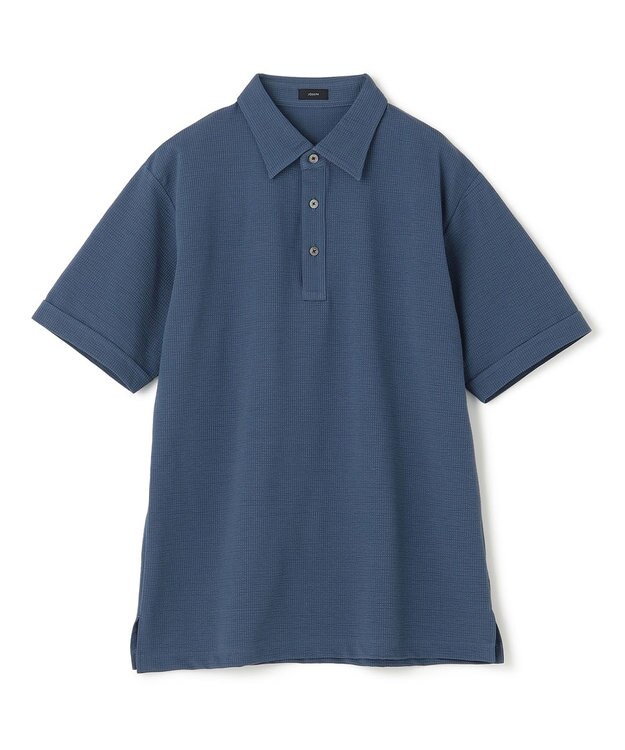 JOSEPH HOMME コンパクトサッカージャージー　ポロシャツ ダルブルー系