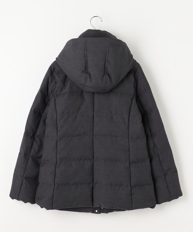J.PRESS LADIES S 千鳥&グレンチェック ショート ダウン コート グレー系3