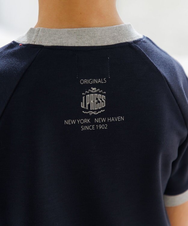 J.PRESS KIDS 【吸水速乾】【140-170cm】ポンチローマ ラグランＴシャツ ネイビー系