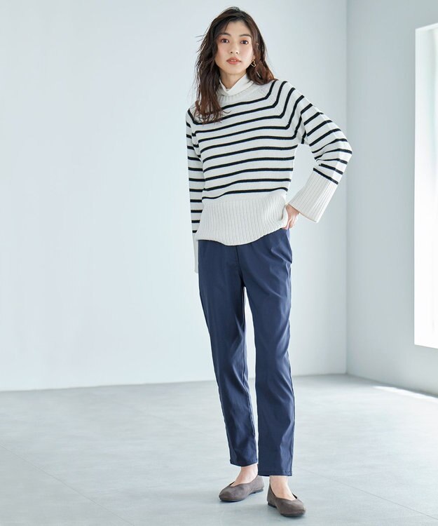 ANY 【洗濯機可】ソフトタッチリブタートルネック オフ