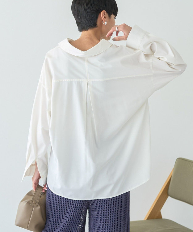 AMERICAN HOLIC 抜け衿スキッパーシャツ Off White