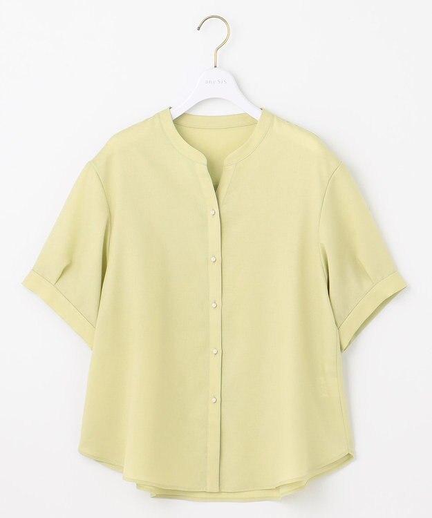 ANY SIS 【接触冷感・UVカット・速乾】スムージーポリエステル 2WAY ブラウス 【WEB限定】ライム
