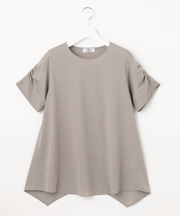 J.PRESS LADIES プレーティングジャージー カットソー ライトグレー系