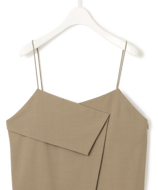 ICB L 【洗える】ウール2WAYストレッチ キャミソールブラウス フォーン系