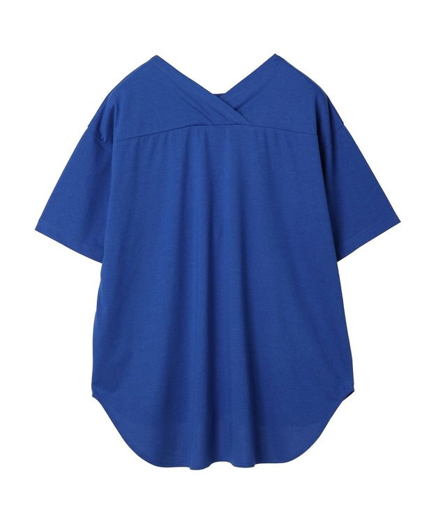 Green Parks 接触冷感バックカシュクールチュニック Blue