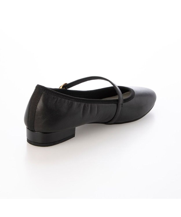 ing アシンメトリーメリージェーンパンプス ブラック