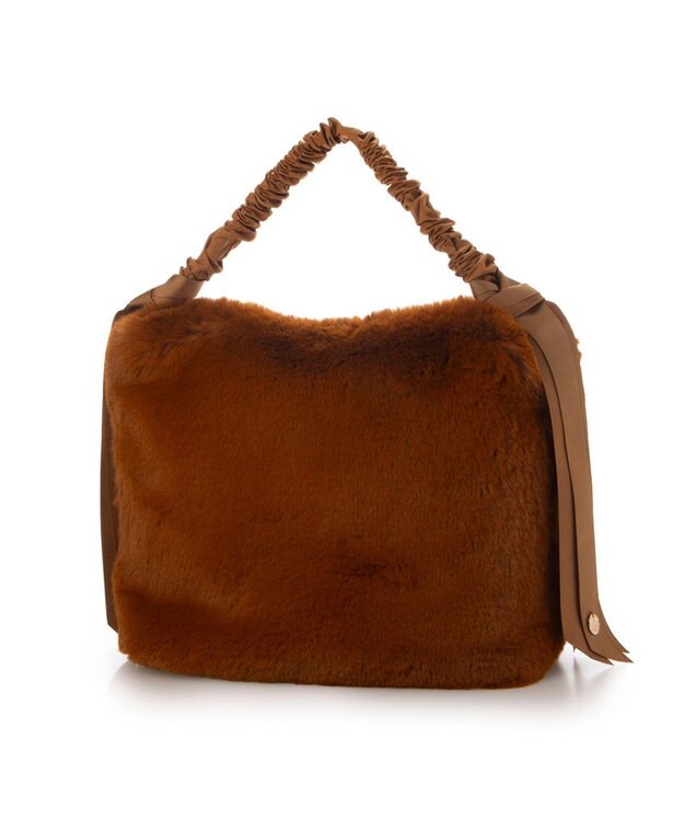 UNBILLION カシュカシュ cachecache / 下がりグログランワンハンドルエコファートート オレンジ