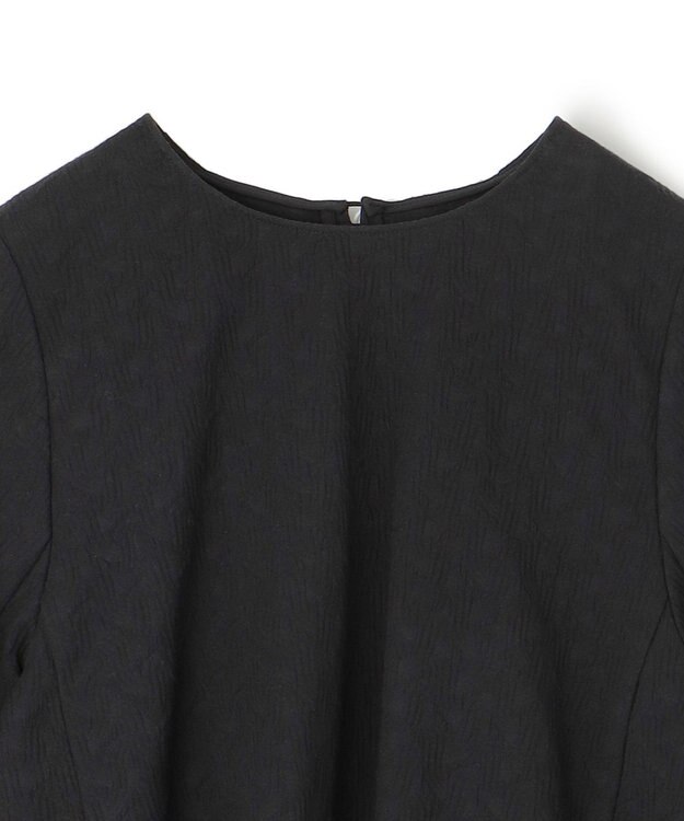 UNFILO L ジャガードブラウス ブラック