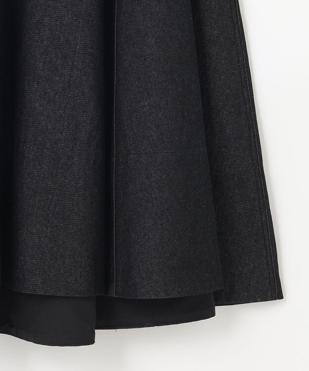 組曲 L 【組曲×setsuko sagittaire】ストレッチデニムスカート ブラック系