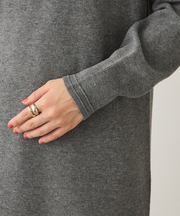 CRAFT STANDARD BOUTIQUE ポロ衿ニットワンピース Gray Mixture
