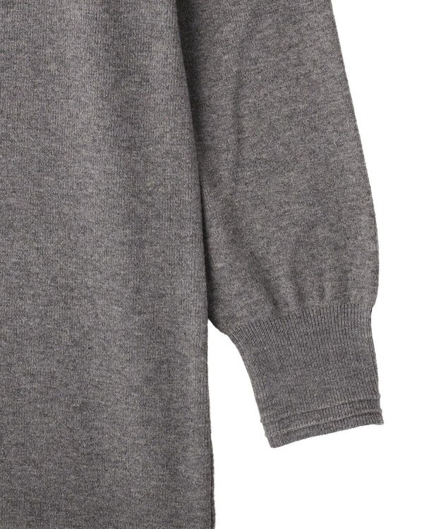 CRAFT STANDARD BOUTIQUE ポロ衿ニットワンピース Gray Mixture