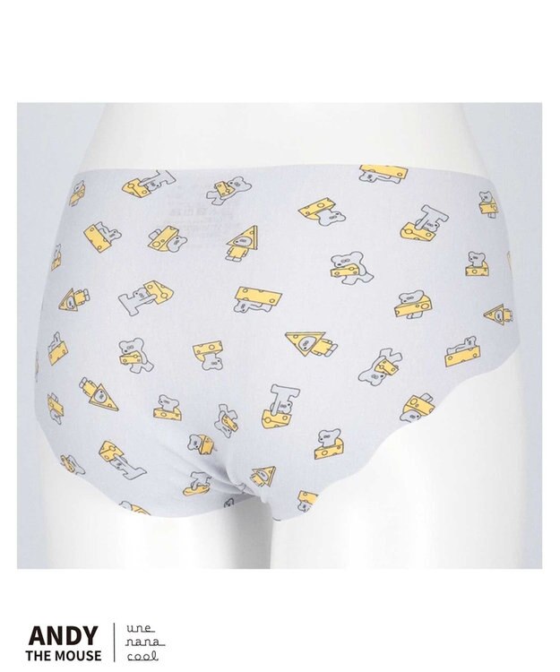 une nana cool MADE WITH ねずみのANDY【綿混】フラット仕上げショーツ GY