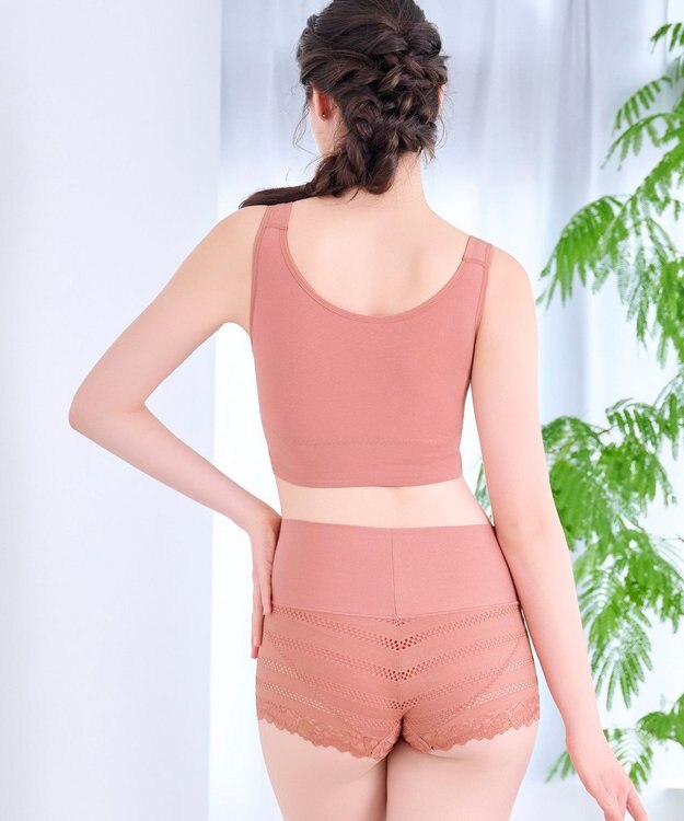 BRADELIS New York 【BRADELIS Me】 オールインワンスタイルショーツ ブラデリス 綿混ショーツ テラコッタ