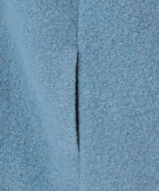 #Newans 【洗濯機可能】バックフレアショートコート ブルー