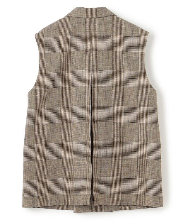 uncrave グレンチェック ジレ ブラウンチェック