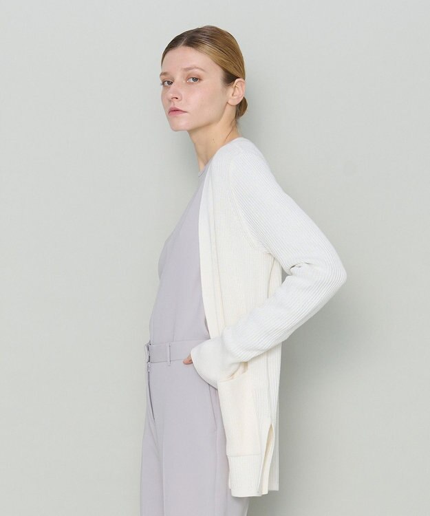 JOSEPH 【洗える】シルクコットン　カーディガン Oyster white