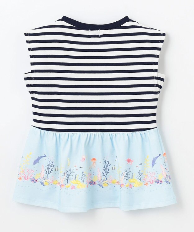 組曲 KIDS 【110-140㎝】ENOSUI Border Tシャツ ネイビー系1