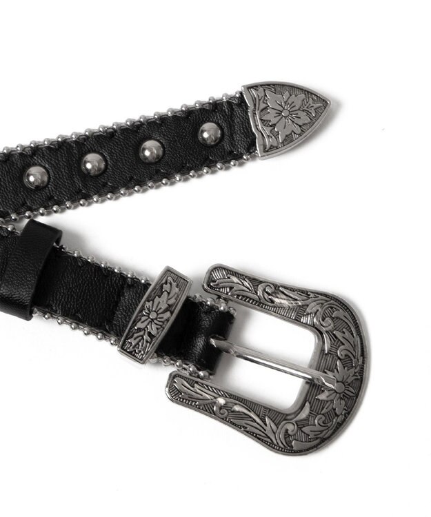 WEGO Lウエスタンバックルスタッズ付ベルト 柄1