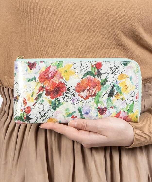 LANVIN en Bleu アクアレル Lファスナー長財布 マルチ