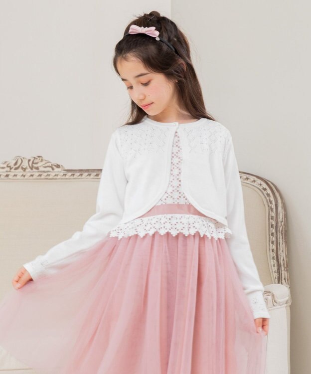 組曲 KIDS 【Fサイズ】ポインテッドリボン カチューシャ ピンク系