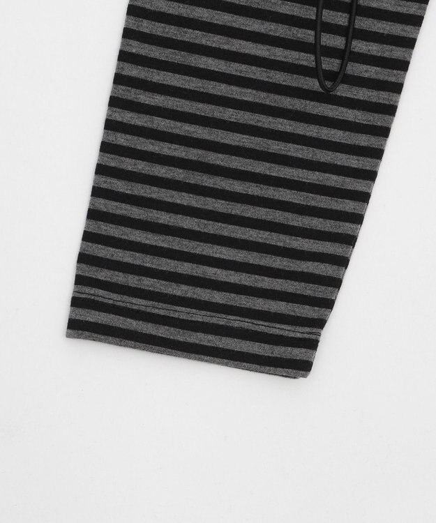 WEGO 柄Wジップパーカー グレーボーダー