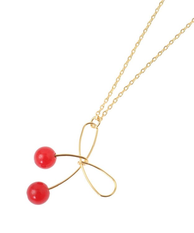 Maison de FLEUR チェリーネックレス Red