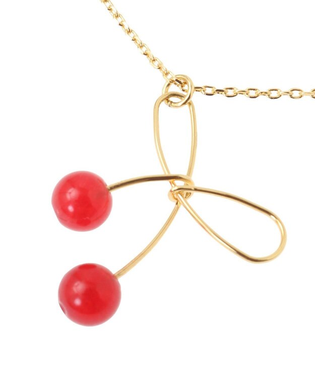 Maison de FLEUR チェリーネックレス Red