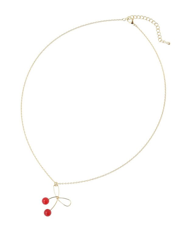 Maison de FLEUR チェリーネックレス Red