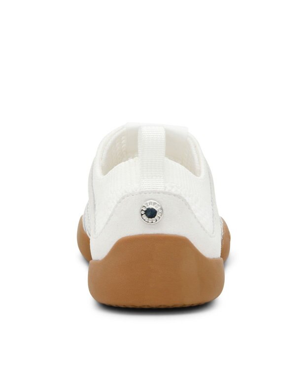 STEVE MADDEN BISCOTTI レトロコートニットスニーカー ホワイトシルバー