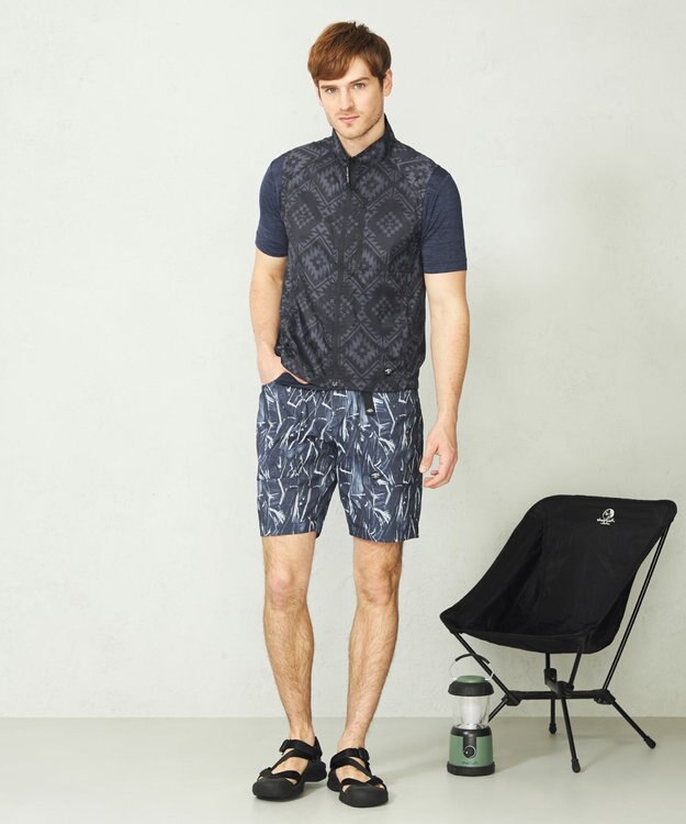 JOSEPH ABBOUD MOUNTAIN 【UNISEX】ポケッタブル ネイティブモチーベスト ネイビー系7