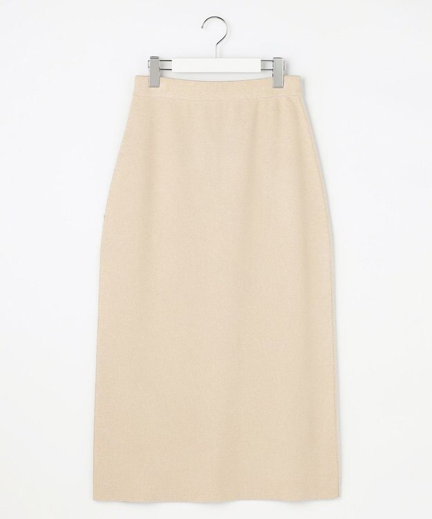 ANY SIS S CICA加工 ニット タイト スカート シャンパン