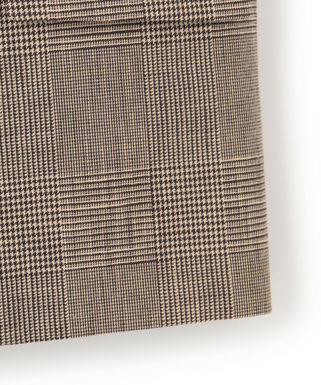 uncrave グレンチェック ジレ ブラウンチェック