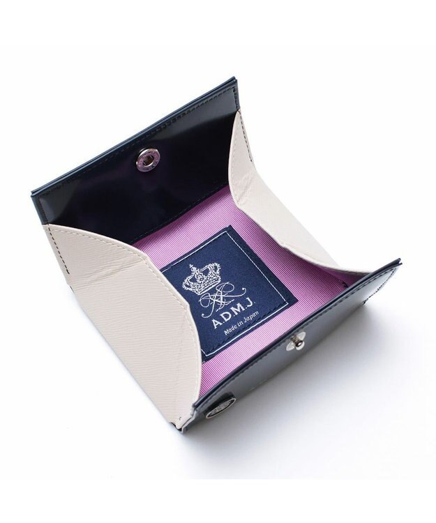 A.D.M.J. 【牛革】カルヴィ/イタリアンレザーコインパース オフホワイト