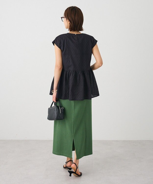 CRAFT STANDARD BOUTIQUE インド綿ドット刺繍ブラウス Black