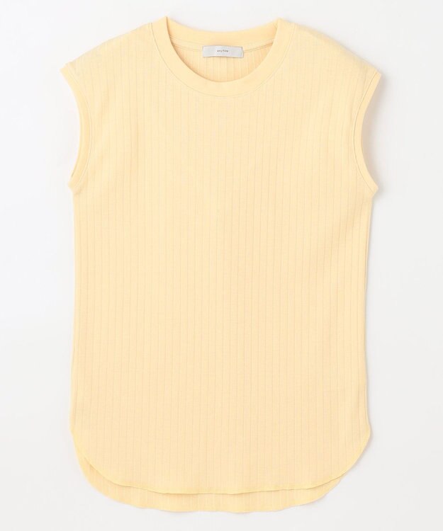 ANY L 【洗濯機可/接触冷感/UVカット】汗ジミ防止テレコノースリーブプルオーバー イエロー