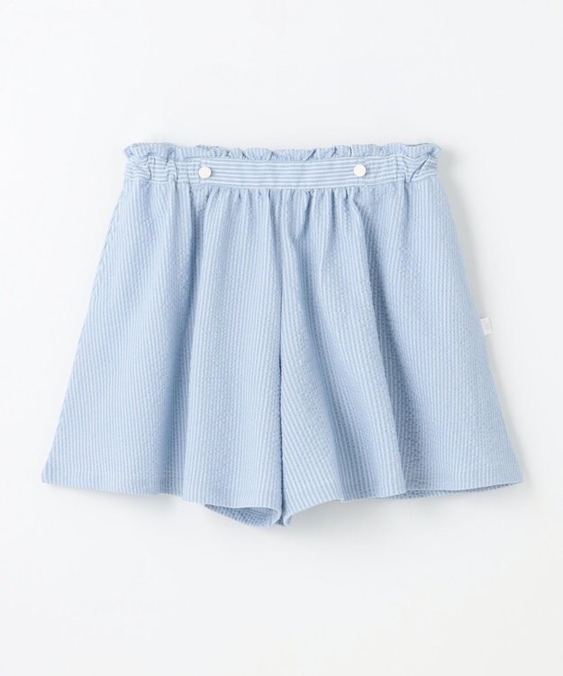 組曲 KIDS 【110-140㎝】サッカーストライプ キュロット サックスブルー