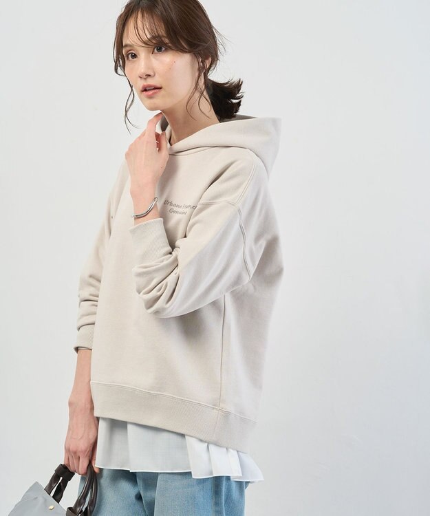 J.PRESS LADIES 【WEB限定】ロゴ裏毛 パーカー 【WEB限定】ベージュ系