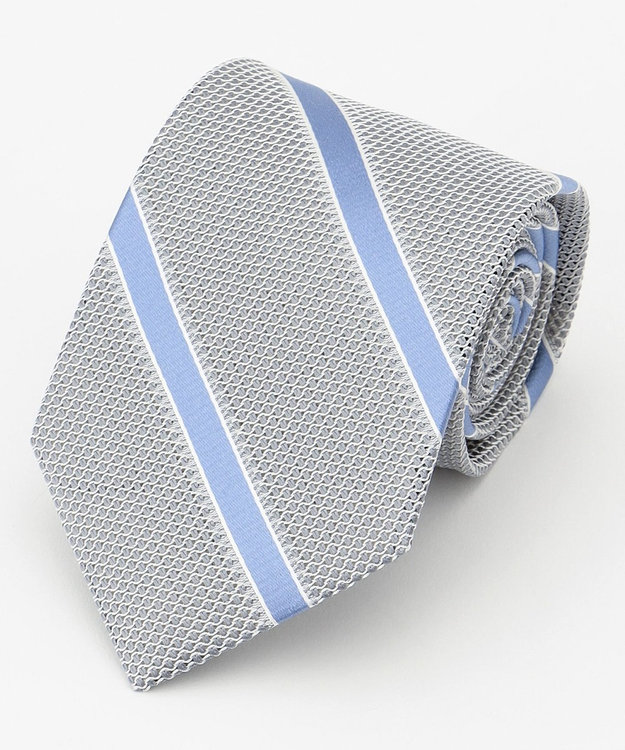 J.PRESS MEN 【JAPAN CRAFT】ストライプネクタイ サックスブルー系1