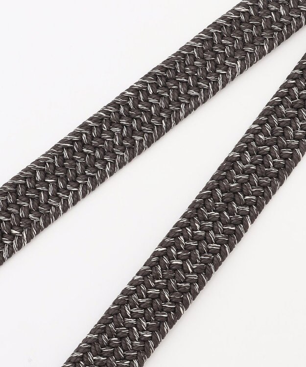 JOSEPH ABBOUD 【イタリア素材・ストレッチ・日本製】コットンメランジストレッチ ベルト ダークブラウン系