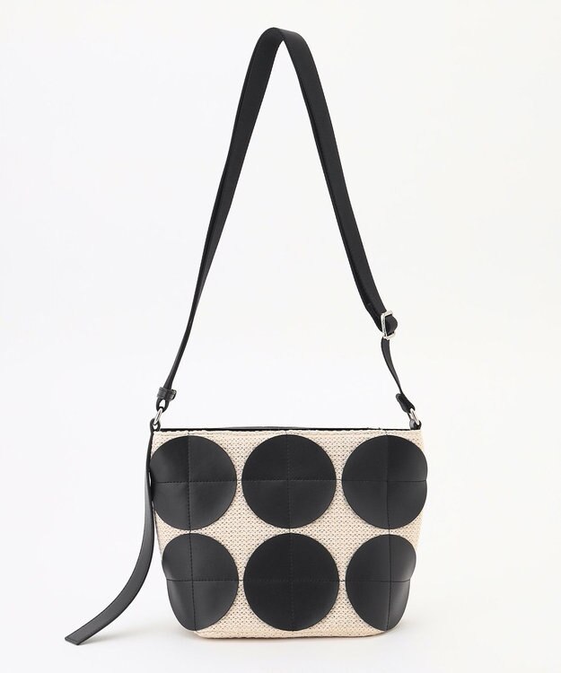 Y'SACCS サークルパッチショルダーバッグ ホワイト