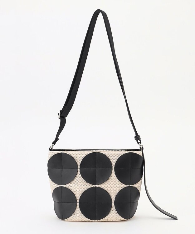 Y'SACCS サークルパッチショルダーバッグ ホワイト