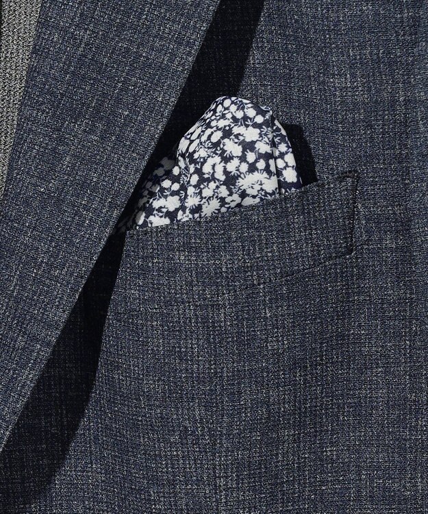 JOSEPH ABBOUD 清涼感【弱撥水/イージーケア/軽量/ストレッチ】クールピケ ジャケット ダルブルー系