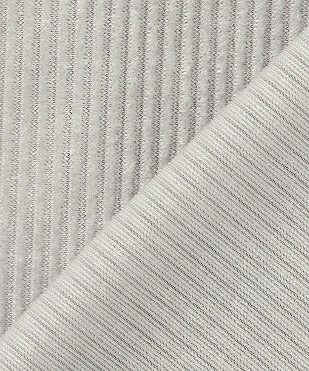 uncrave シアーベロアリブ シャツ ライトグレー